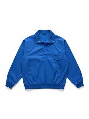 Vintage Windbreaker Jacket Size Small Eddie Bauer Blue Pullover